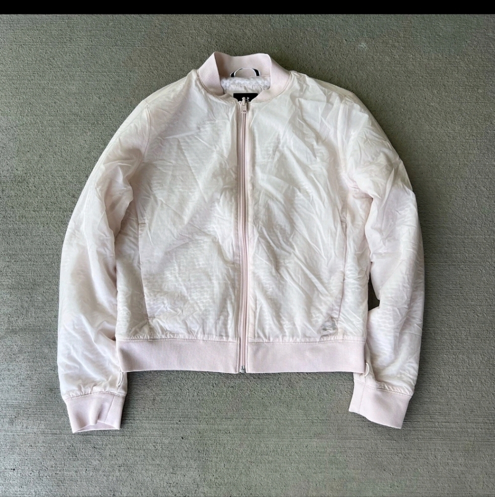 under armour womens cold gear loose fit bomber jacket size M Light Pink - Picture 2 of 9